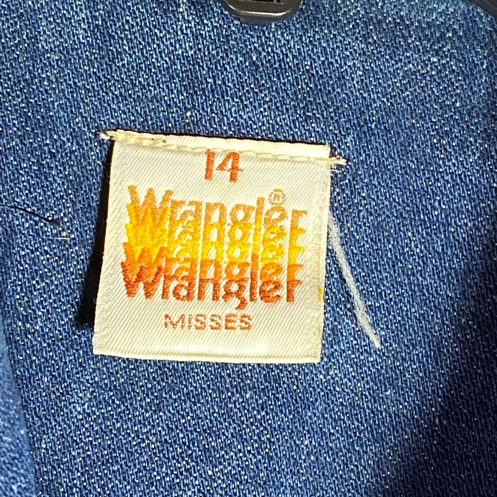 Vintage Wrangler Maverick Denim Blazer USA Made Western Jacket Size 14 - Picture 2 of 9